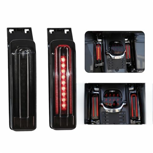 LED Saddlebag Support Insert Turn Signal Lights, 3 in 1 Rear Auxiliary Filler Panel Light Run Brake Auxiliary Tail Lights for Harley Ultra Limited Road King FLHR Electra Glide FLHRS 2014-2024