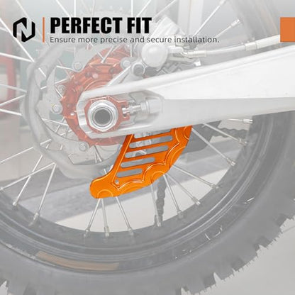 NICECNC Orange Rear Brake Disc Shield Protector Compatible with KTM 125-530 XCW/XCF-W/EXC/EXC-F/SX/SXF/XC/XCF/6 Days/TPI 2004-2022 See Fitment - color: Orange