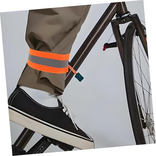 Kisangel 4pcs High Visibility Reflective Bands Adjustable Elastic Leg and Arm Straps for Night Cycling Mountain Biking and Outdoor Sports Safety Enhanced Body Visibility Gear