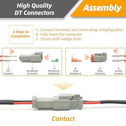 216 PCS DT Connector Kit with Ratcheting Wire Crimper for Deutsch Connector, 2 3 4 6 8 12 Pin Connectors Automotive Electrical Connectors With Size 16 Stamped Contacts & Accessories