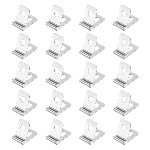 HARFINGTON 20pcs Metal Wire Clamp 1/16" Inch (2mm) R-Type Cable Clip 304 Stainless Steel Conduit Cable Clamp Cord Fastener Holder Strap Clip for Industrial Household Installation Pipe Wire - size: 1/16" (2mm)