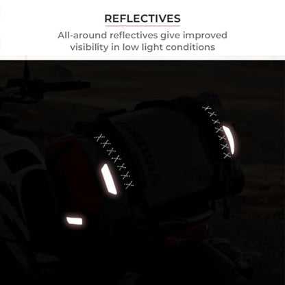 ViaTerra Waterproof Motorcycle Tail Bag 40L – Universal Fit Dry Bag for Rear Seat, No Rack Needed, Heavy Duty PVC Luggage for Touring, Camping & Adventure Riding - size: 40L