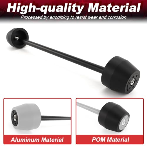 Xitomer Front Axle Sliders Fit for Z650 Ninja 650 2017-2024, Z650RS 2021-2025, Motorcycle Front Fork Wheel Frame Sliders Crash Protector (Front) - style: Front