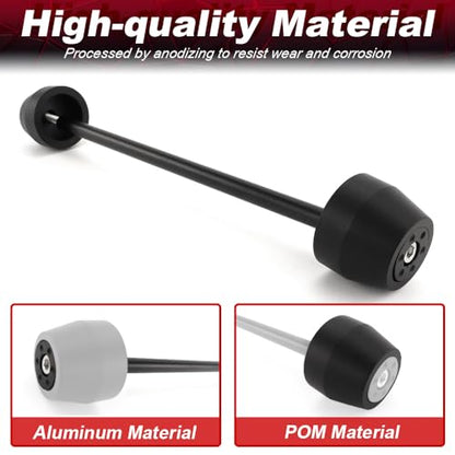Xitomer Front Axle Sliders Fit for Z650 Ninja 650 2017-2024, Z650RS 2021-2025, Motorcycle Front Fork Wheel Frame Sliders Crash Protector (Front) - style: Front