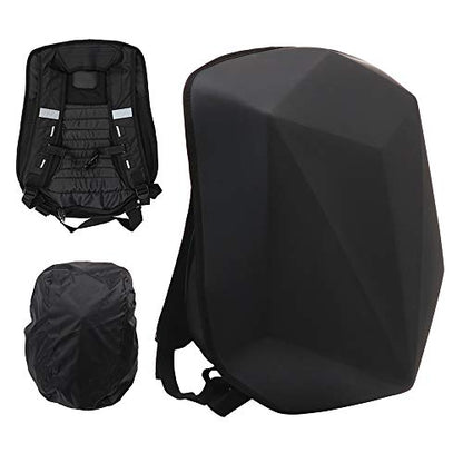 JFG RACING Motorcycle Backpack 30L,Universal Hard Shell Helmet Hardshell Riding Back Pack for Men Women-Grey Black - color: Grey Black