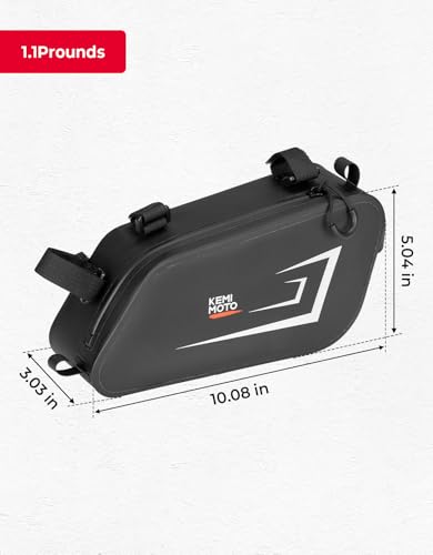 KEMIMOTO Motorcycle Side Bag, Tool Bag with Fully waterproof design & Air-Tight Zipper, Compatible with Rebel 300/500 (2017-2026) Universal Motorcycle Frame Bag 2Pcs - style: Tpu-1 Pair