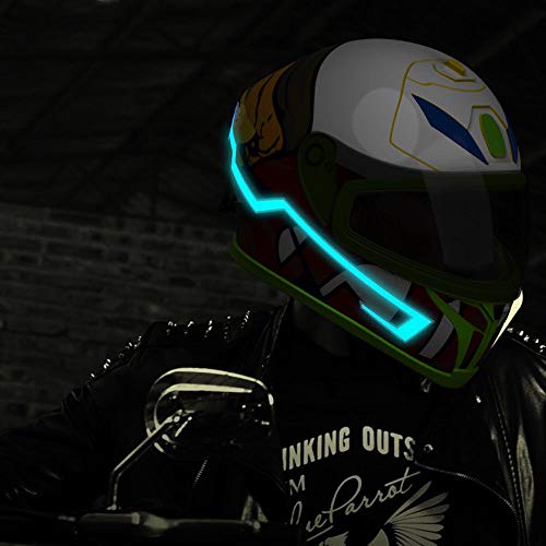 Light Strip For Motorcycle Helmet DIY Night Signal Light Luminous Stripe Sticker Motorcycle Light Strip Luminous Stickers Night Super brightness Water Resistant - color: Blue