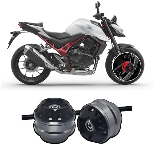 Suitable for CB750 Hornet 750 Hornet 750 cb750 2025 Front and Rear axle Front Fork Anti-Collision Slider Motorcycle Wheel Protector (Titanium,Front) - color: Titanium, style: Front