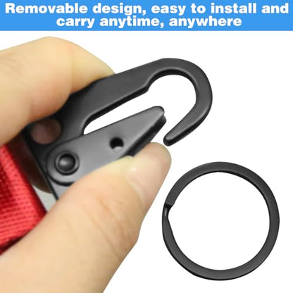 2Pcs Motorcycle Accessories - Fabric Keychain, Black and Red, Anti-Lost Lanyard Key Chains