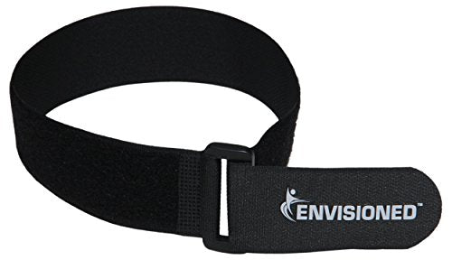 Reusable Cinch Straps 3" x 12" - 6 Pack, Multipurpose Strong Gripping, Quality Hook and Loop Securing Straps (Black) - size: 3" x 12"