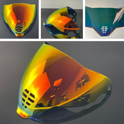Airflite Shield Uv-protected For ICON IC-06 Airflite Face Shield Replacement Helmet Visor (Revo Deep Red-day use only) - color: Revo Deep Red-day Use Only