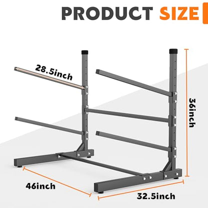 TORACK Garage Floor Kayak Storage Rack, Heavy-Duty Freestanding Metal Kayak Storage Stand - style: 2-tier