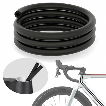 PSLER 63" Bike Foam Sleeve, 6mm for Hydraulic, Shift and Brake Tubes | Internal housing damper foam sleeve fits bike tubes to effectively silence abnormal rattling - color: Black