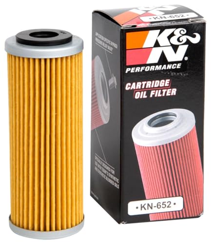 K&N Motorcycle Oil Filter: High Performance, Premium, Designed to be used with Synthetic or Conventional Oils: Fits Select KTM, Husqvarna Vehicles, KN-652