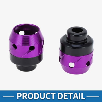 Motorcycle Front Fork Frame Sliders Falling Protection Wheel Crash Protector Scooter Moped Aluminum Alloy Purple 2 Pcs - color: Purple
