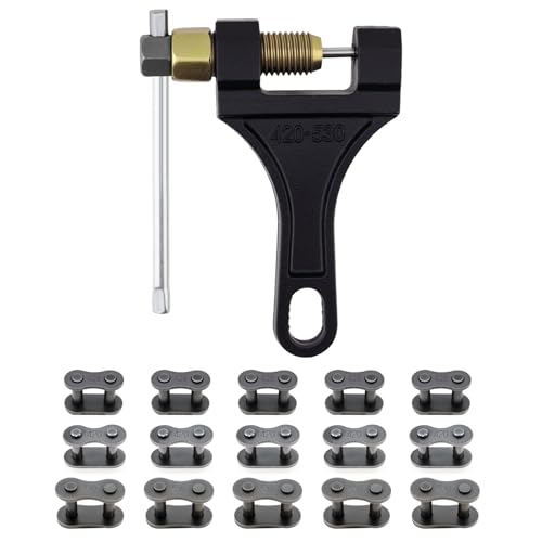 Windance Chain Breaker Removal Tool Kit with 15pcs Chain Master Connect Link Pins 420 428 530 for Motorcycle Dirt Bike Scooter Bicycle Tractor 4 Wheeler ATV 50cc 100cc 150cc