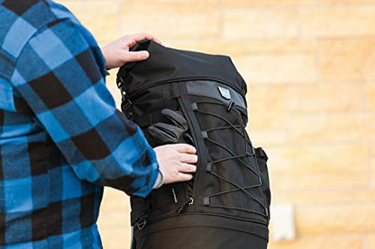 Kuryakyn 5282 Momentum Freeloader Expandable Motorcycle Travel Luggage: Weather Resistant Duffle Bag with Sissy Bar Straps, Black - style: Freeloader Duffle