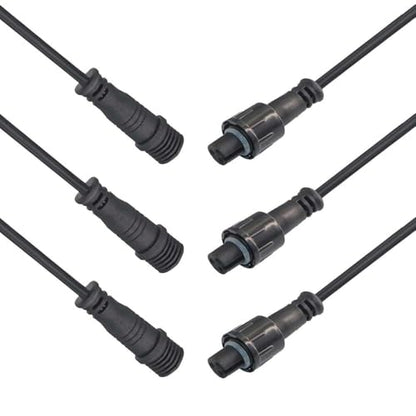 Waterproof Connector 3 Wire,22AWG 3Pin Male Female Plug LED Connector with IP68,30CM Extension Cable for Car,LED Strip Lights(3Pack) - size: 22AWG 3pin led connector