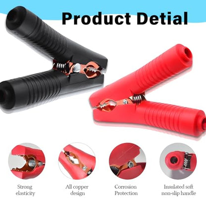 10AWG EC5 Jump Starter Cable with Battery Clamps,12V Alligator Clips to EC5 Connector Extension Charging Cable for Emergency Car Jump Starter Booster.(2FT) - size: Alligator Clip to EC5