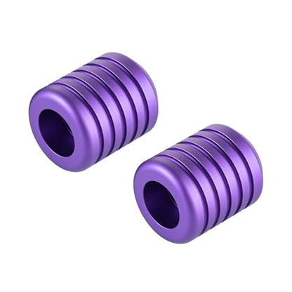 Advanblack CNC Aluminum Motorcycle Frame Sliders – Crash Bar Slider for Harley 1-1/4” Flat Out & Highway Crash Bars/Saddlebag Guards – Red, Gold, Black, Silver – Bolt-On Pair with Screws (Purple CNC) - color: Purple CNC