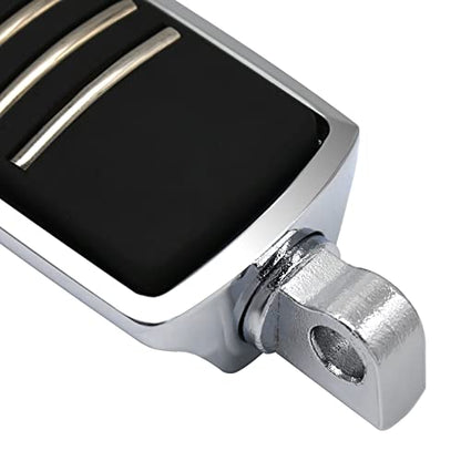 Streamliner Footpegs Foot Rest Compatible with Harley Touring Street Glide Road King Road Glide Electra Glide Sportster Dyna Softail 10mm (StyleA#Chrome) - color: Style A#Chrome