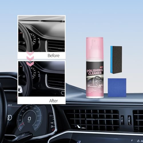 2Pcs Car Interior Cleaner, Polishing Cleaner Detailer Spray. | for Rubber, Leather& More, Multi-Surface Cleaning for Car Interior.