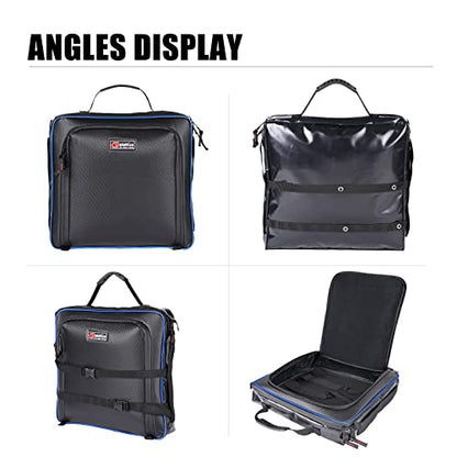 X3 Under Seat Storage Bag for Can-Am Maverick X3 2017-2025 | Large Capacity Tool Pouch Storage Bag Easy to Carry(BLUE PIPING) - color: BLUE PIPING