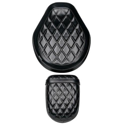 Motorcycle Rider & Passenger Comfort Seat Fit for Rebel 1100 CMX1100 2021 2022 2023 2024 2025 2026, Front Rear Solo Saddle Back Cushion Pillion Pad, Black Stitching - color: Front & Rear - Black-A