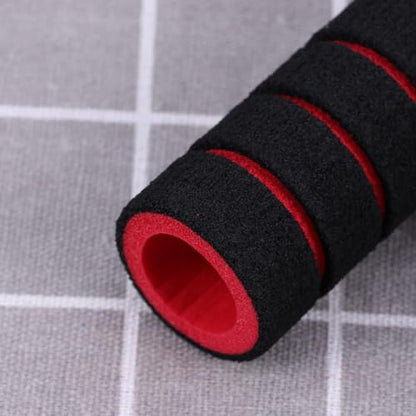Red Non-Slip Foam Handlebar Grips for Bicycle and Motorcycle – Soft, Durable Sponge Grip Covers for Cycling, Road Racing, Brake Lever Protection – Comfortable Handlebar Tapes