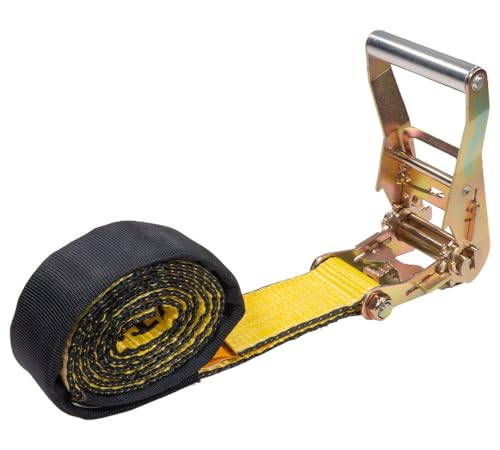 Mytee Products 2" x 66" Underlift Tie-Down Straps w/Ratchet Handle & Durable Cordura Sleeves, 21,000 lbs Break Strength Secure Strapping for Tow Trucks, Wreckers & Vehicle Recovery - color: 1 - Pack