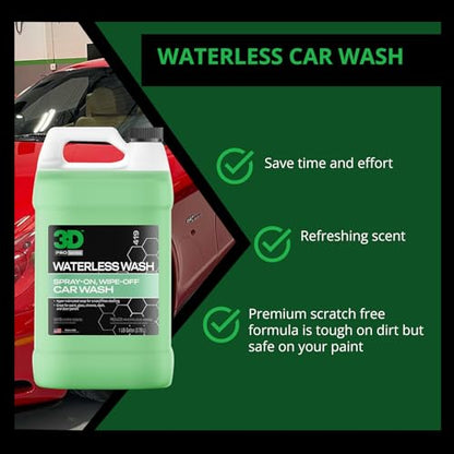 3D Waterless Car Wash - Easy Spray Waterless Detailing Spray - No Soap or Water Needed - Great on Cars, RVs, Motorcycles & Boats 1 Gallon - size: 128 Fl Oz (Pack of 1)