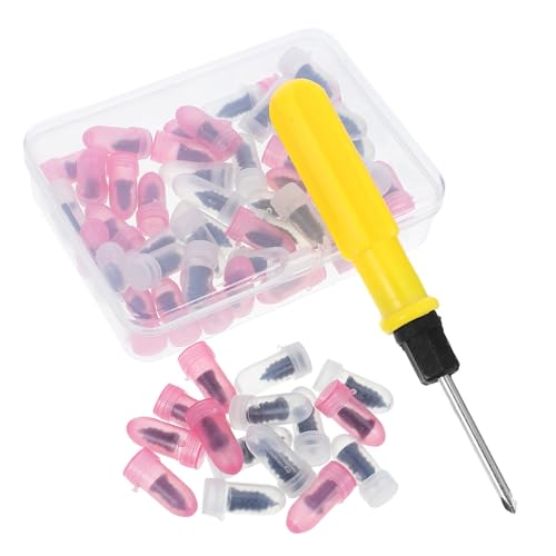 Amosfun Car Puncture Repair Kit 60 Pcs Vacuum Tire Repair Screws with Screwdriver for Quick Self-Service of Tubeless Tires on Car Motorcycle ATV Truck