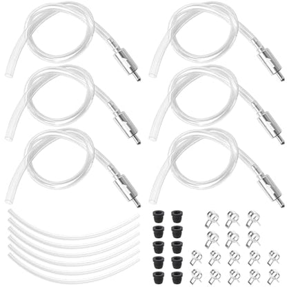 6 PCS Brake Bleeder Hose One Way Check Valve Tube Bleeding Tool Kit for Car Motorcyle Clutch, Brake Bleeder Hose for Hydraulic System Bleeding
