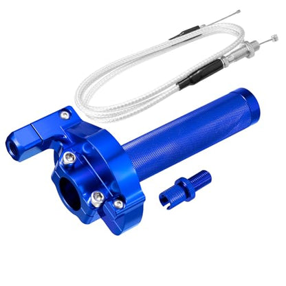 Throttle Grip Throttle Cable Motorcycle 22mm Universal CNC Aluminum Accelerator Throttle Twist Grips Handlebars for KLX CR CRF EXC XR TTR CB SSR ATV Dirt Bike Pit Bike - color: Style-B-Blue