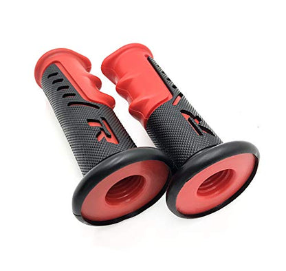 WATERCRAFTS R Engraved Gel Style H Grips RED Compatible with ATV Quad BOMBARDIER Jet SKI Recon Rincon Brute Force Prairie ATV Bruin Grizzly Kodiak(7/8" Both Side) - color: F