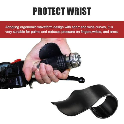 2PCS Motorcycle Throttle Assist, Plastic Motorcycle Cruise Control Assist, 7/8" Handlebar Oil Control Rocker Rest Accelerator Assistant, Universal for Most Motorcycles