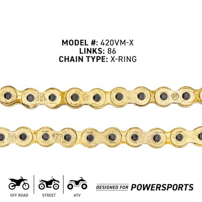 NICHE Drive Sprocket Chain Combo for Honda XR70R Front 15 Rear 36 Tooth 420VM-X X-Ring 86 Links - size: X-Ring Chain