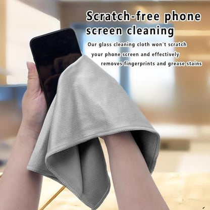 6 Pack Glass Cleaning Cloth Microfiber Cleaning Cloth for Window Eveglass Jewelry Lens (Gray) - color: Gray