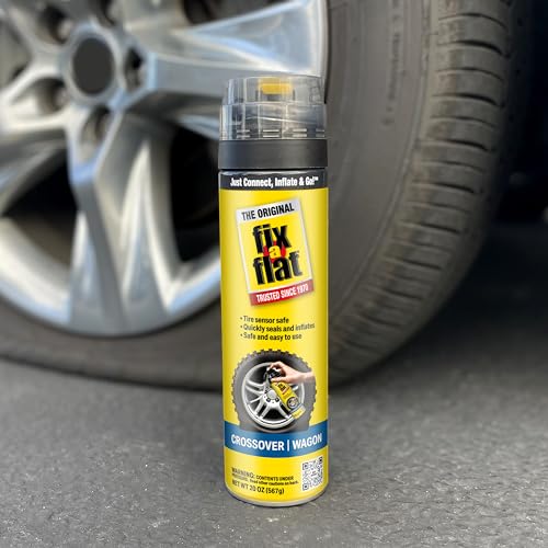 Fix-A-Flat S60430 Aerosol Emergency Flat Tire Repair and Inflator, for Large Tires, Eco-Friendly Formula, Universal Fit for All Cars and Small Trucks/SUVs, 20 oz. (Pack of 1) - size: 20oz