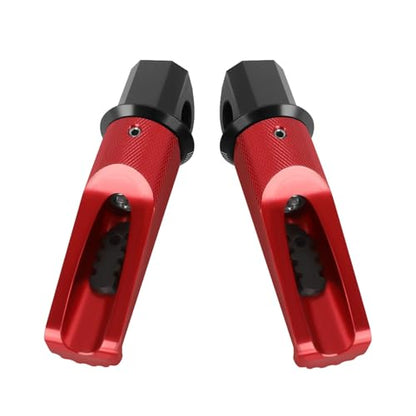 Motorcycle Footpegs Rear Passenger Foot Pegs Replacement for Yamaha YZF R25 R3 R15 MT03 MT25 MT07 MT09 MT10 XSR 700 900 T-MAX TMAX T MAX 530 500 FZ1 FZ6 Foot Rests Pedal (red) - color: red