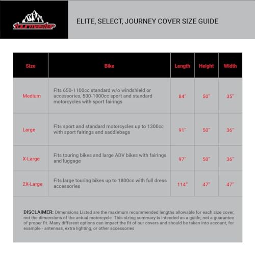Tourmaster Select Waterproof Motorcycle Half-Cover - size: X-Large