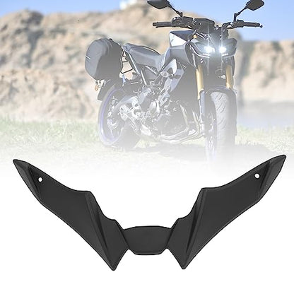 Aramox Front Beak Shockproof Motorcycle Aerodynamic Windshield Wing Cover Front Spoiler Winglet Aerodynamic Wing Kit Fit For MT?09 SP 2021 to 2023 (black) - color: black