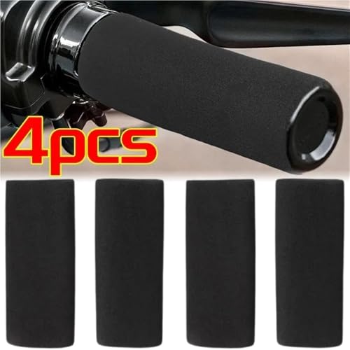 Motorcycle Handlebar Grips Motorcycle Anti Vibration Handle Cover Bar Foam Comfort Slip Over Grips Universal Heat Shrinkable Grip Handlebar Sleeve - color: 4pcs