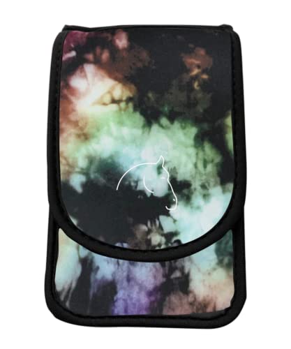 The Horse Holster Cell Phone Holder, Colored Marble, S/M - Holds All Cellphones, Money, Credit Cards, Lip Balm, Safely Secure Essentials During Activity, 4 Ways to Wear, Riding, Biking, and More - color: Colored Marble, size: S/M Leg Strap (25”)