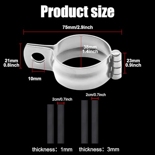 2 PCS Motorcycle Turn Signal Light Tube Bracket Mount - Metal Tube Clamp for 10mm Hole Non-Slip Rubber, Rain Resistant, Perfect for Light Bar Mount (35mm-Sliver) - style: 32-41mm Sliver