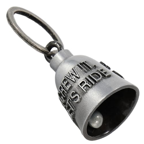 Dream Apparel Motorcycle Bell Guardian Angel Drive Away Gremlin, Biker Bell for Men Women Rider Riding, Good Luck Gift - style: Screw It. Let's Ride