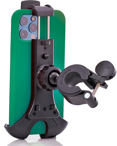 New 2025 Bicycle & Motorcycle Phone Mount - The Most Secure One-Handed Bike Phone Holder for iPhone, Samsung or Any Smartphone. Stress-Resistant and Highly Adjustable. +100 to Safeness & Comfort