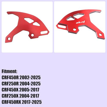 Motorcycle Parts CNC Aluminum Brake Disc Guard Cover Protector For CRF450R 2002-2025 CRF250R 2004-2025 CRF450X 2005-2017 CRF250X 2004-2017 CRF450RX 2017-2025 Dirt Pit Bike - size: Brake Disc Guard