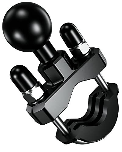 BRCOVAN 1'' Ball Handlebar U-Bolt Mount, Fit Rails Diameter 0.5'' to 1.26'' | Compatible with RAM Mounts B Size 1 inch Ball Double Socket Arm & Bike Motorcycle Phone Holder