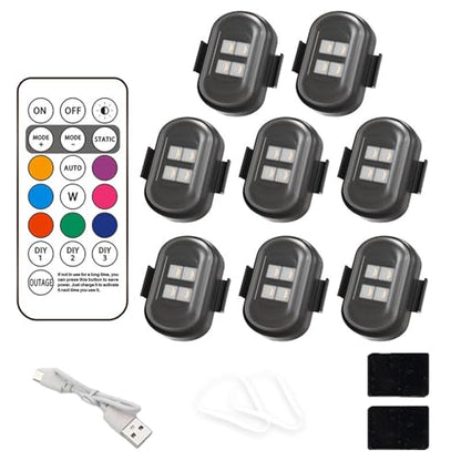 Motorcycle LED Safe Flashing Light Watertight ABS High for Day Night Anti Shock Bike Indication Light - color: A